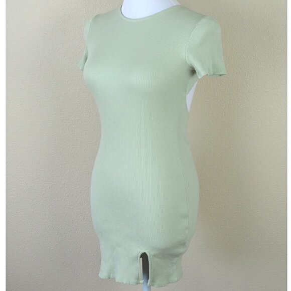 Urban Outfitters Aly Ribbed Open-back Mini Dress M - Picture 3 of 8